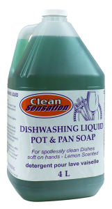 CLEAN SENSATION GREEN LIQUID POT & PAN SOAP - 4 L (4/case) - T3593